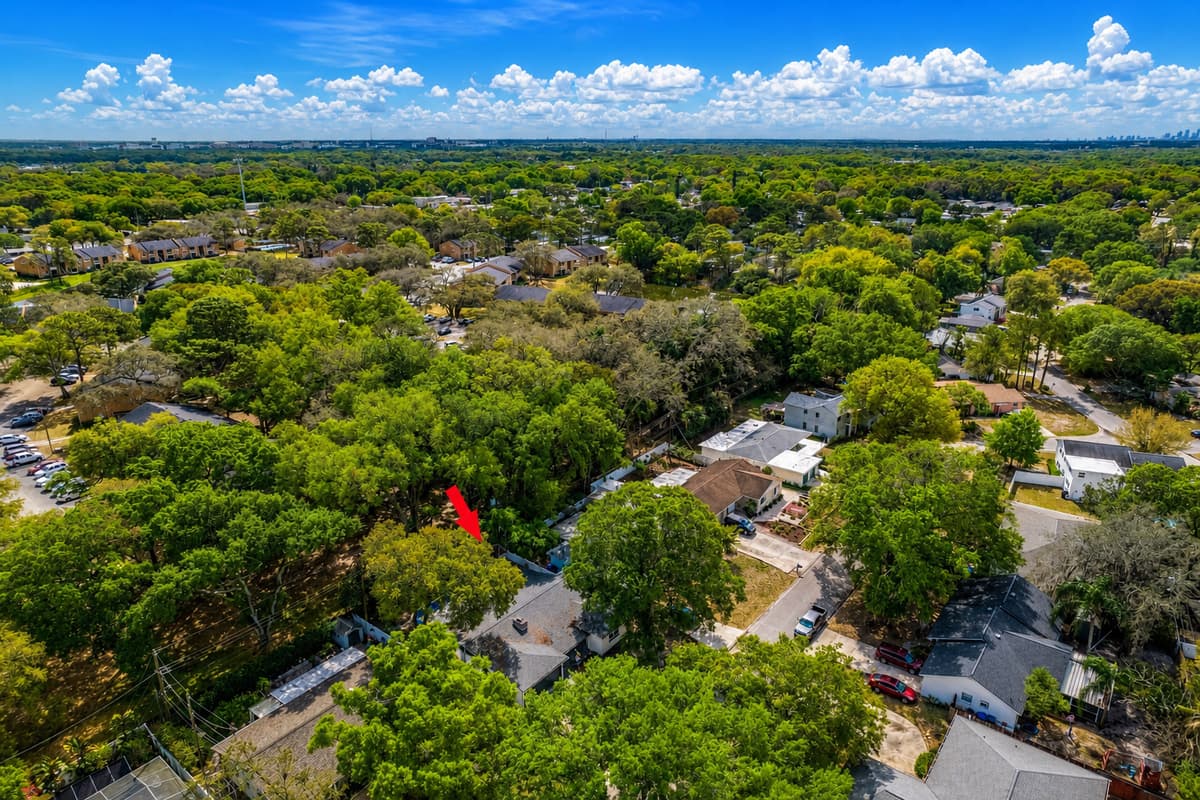 Aerial view of our safe and beautiful neighborhood. Secured during your entire stay