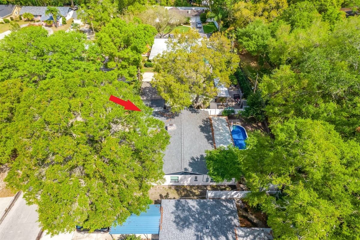 Aerial view of our safe and beautiful neighborhood. Secured during your entire stay