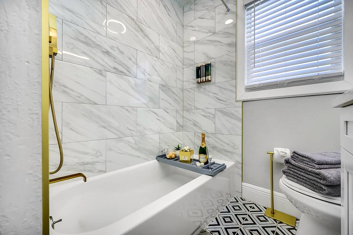 Indulge in a long and hot bath after a long day of travel and during your stay.