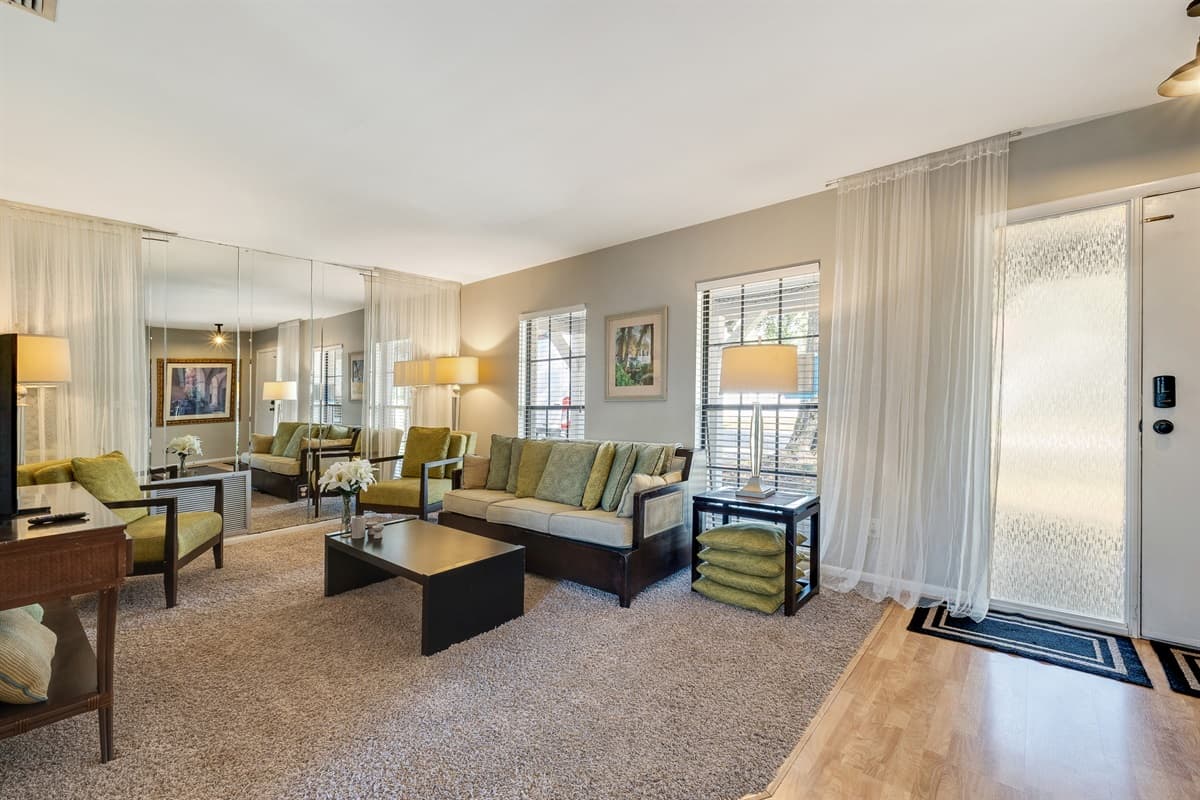 Bathed in natural light, offers breathtaking views of the surrounding landscape.