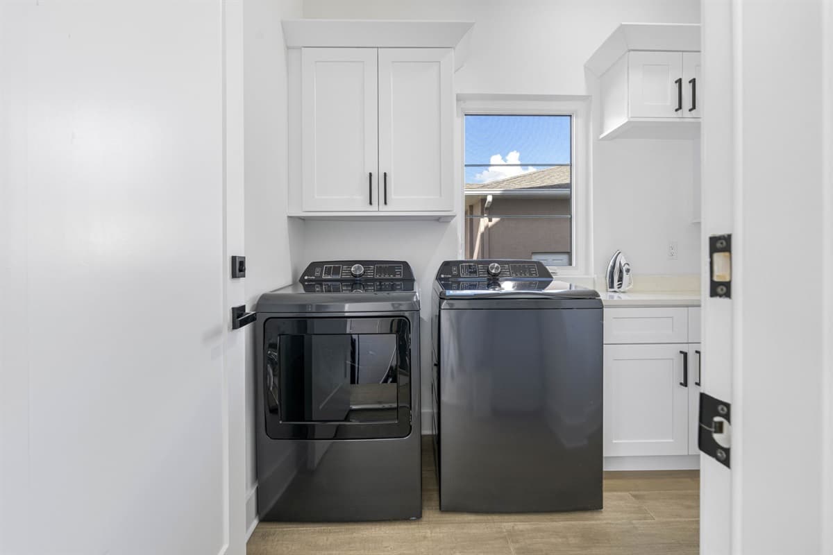 Each laundry area is strategically placed within the villa to offer guests the flexibility to manage their laundry needs without intruding on each other's privacy.