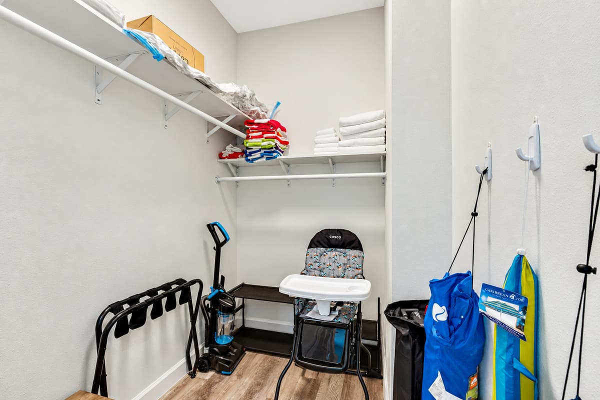 Explore our versatile storage room, designed to accommodate a wide range of needs.