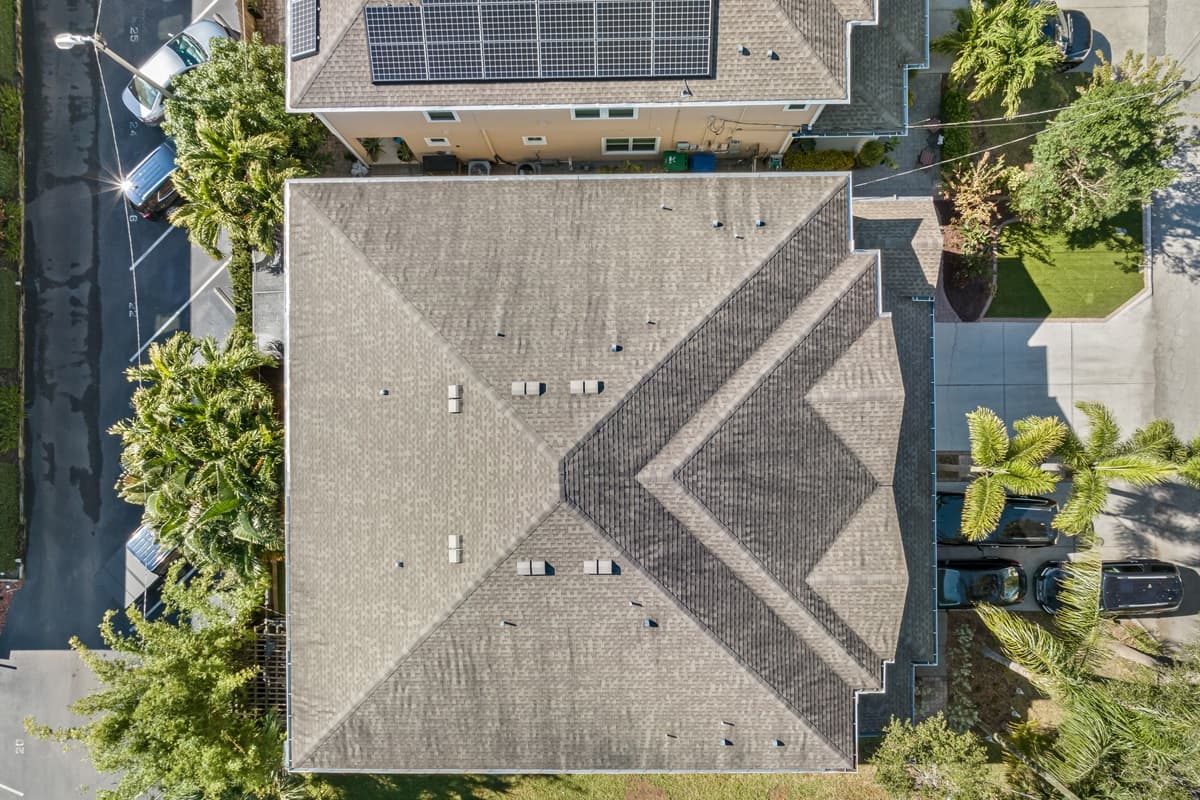 Aerial top view of our beautiful house showcasing our beautiful surroundings. The property is surrounded by trees and is fully fenced. If you are interested in this property, send us an inquiry as soon as possible.