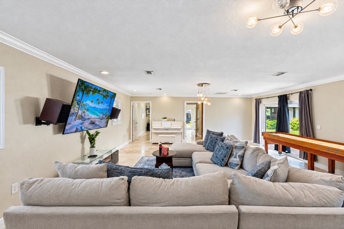 Whether you're gathering with family or enjoying a quiet moment alone, the soft seating and cozy ambiance make it an ideal spot to unwind.