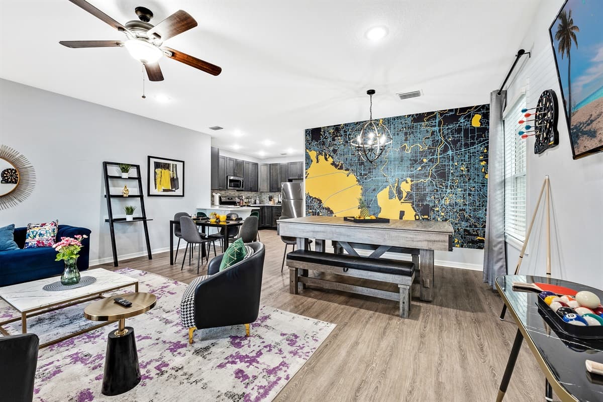 Vibrant colors, comfortable seating, and strategically placed lighting contribute to the overall ambiance.