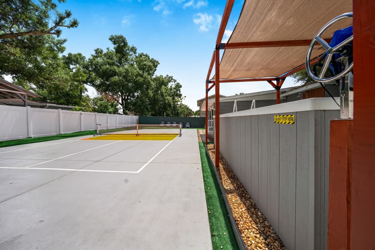 Enjoy unlimited access to a full-size private pickleball court—day or night.
