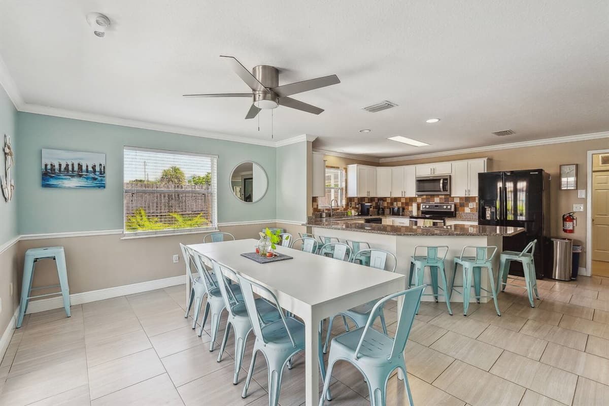 Kitchen and dining area