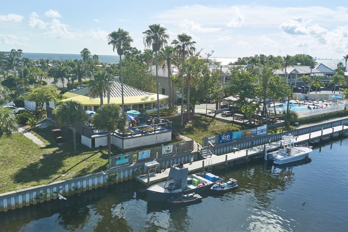 A stunning aerial view showcasing the property's surroundings.