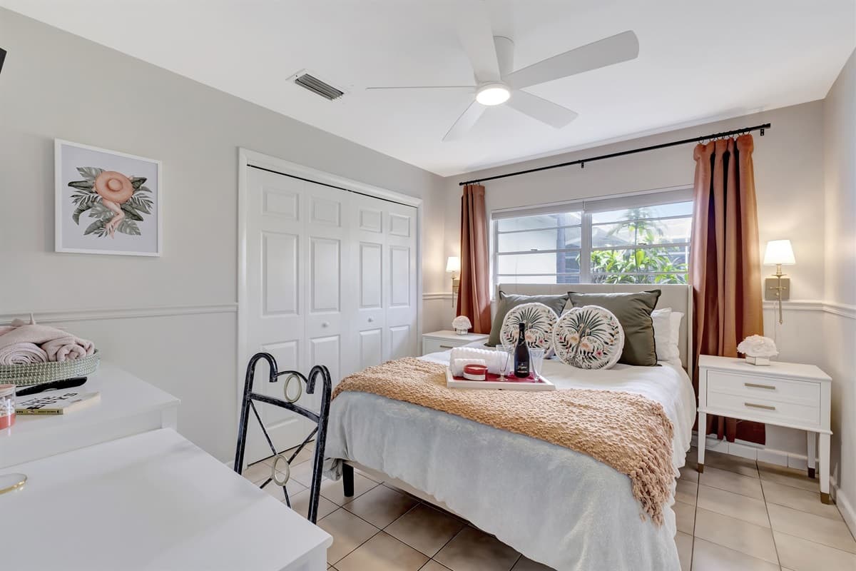With soft, inviting hues and thoughtful design, this bedroom is not just a place to rest your head; it's a sanctuary of comfort and serenity.