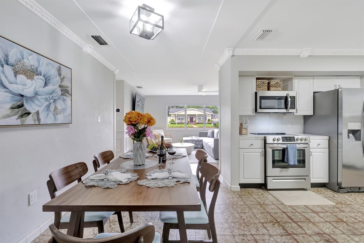 Whether it's a cozy family dinner or an intimate gathering, our dining area is where connections are nurtured and conversations flow freely.