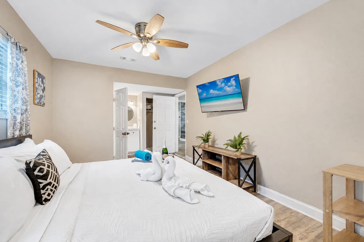 Whether you crave the decadent embrace of a king-size bed or the flexibility of a chic futon, our bedroom is designed to cater to your every comfort desire.
