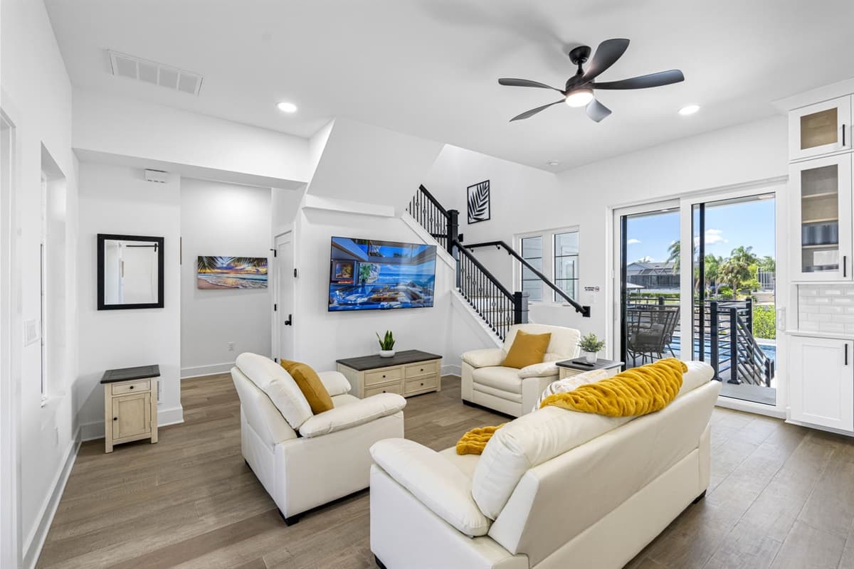 Every piece of furniture has been carefully selected to enhance both comfort and style, from plush sofas and armchairs to sleek, modern accent pieces.