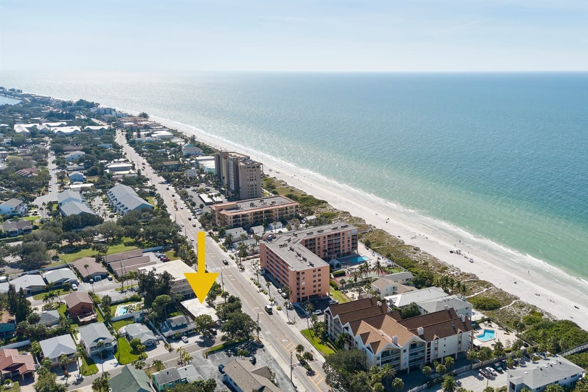 Aerial view of the neighborhood.