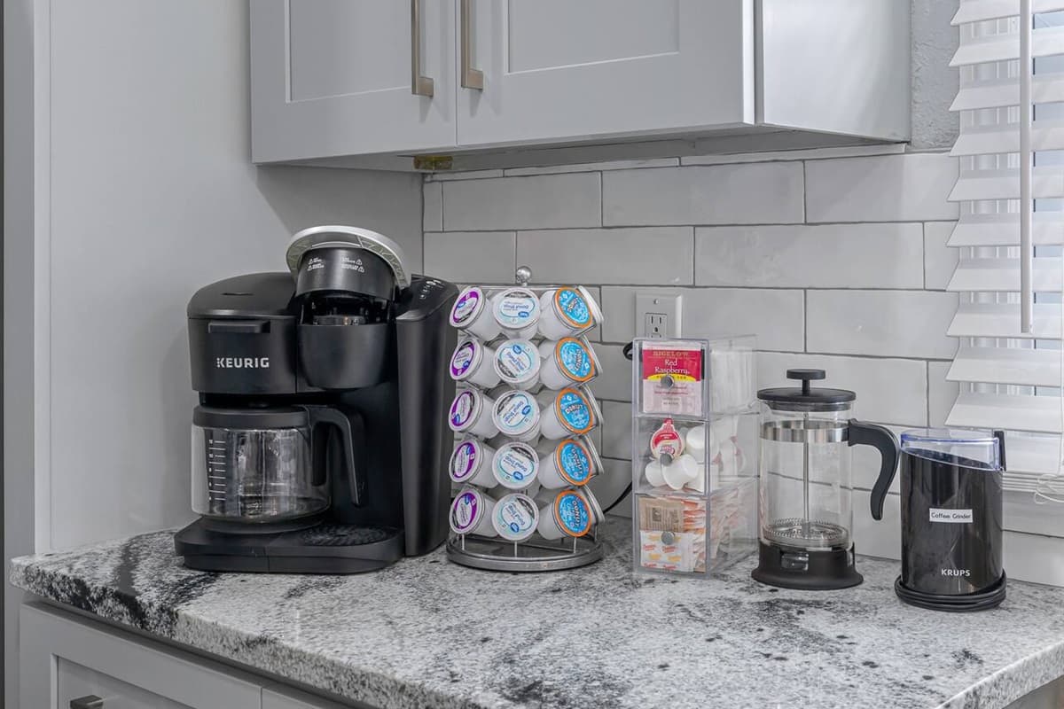 Coffee lover? Our coffee station is available 24/7 during your entire stay!