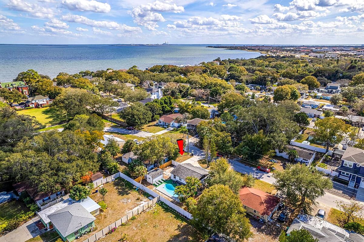 Aerial view of our safe and beautiful neighborhood. Secured during your entire stay