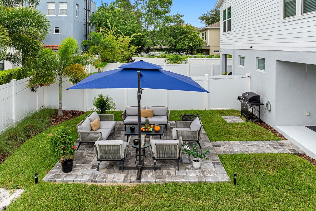 This charming outdoor seating area provides the perfect backdrop for making memories and savoring life's simple pleasures.
