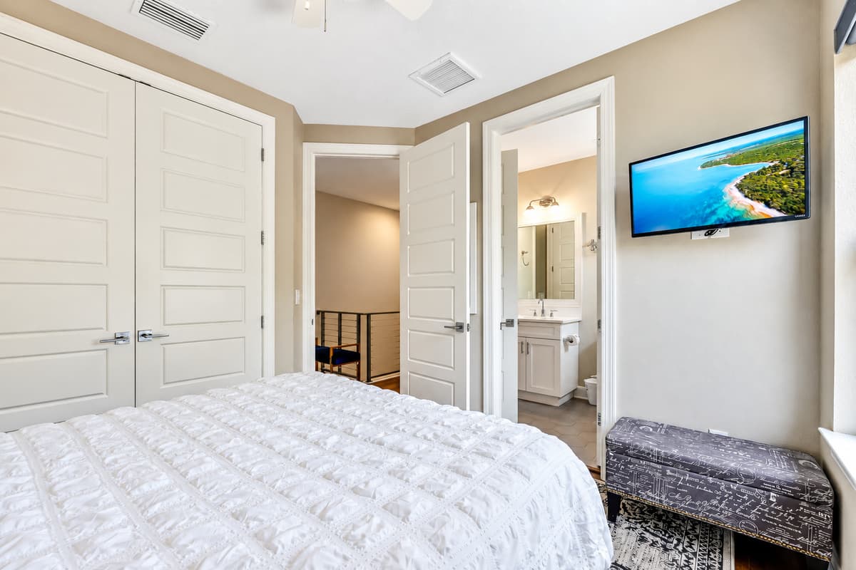 Adding to the room's opulence is the ensuite bathroom, a true retreat fit for royalty.