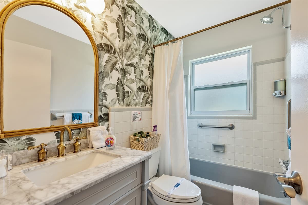 A tranquil oasis where elegance meets tropical charm, creating a serene retreat within your home.