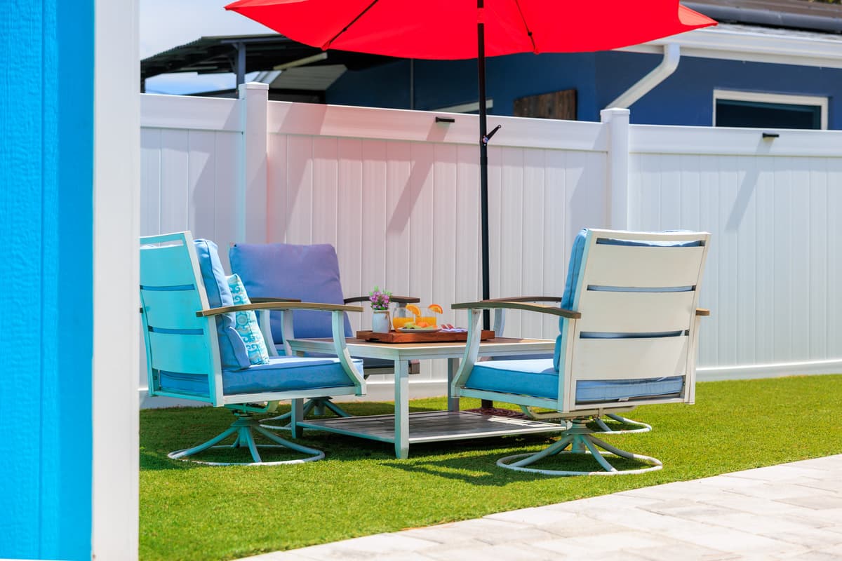 Backyard at Flamingo Palms.