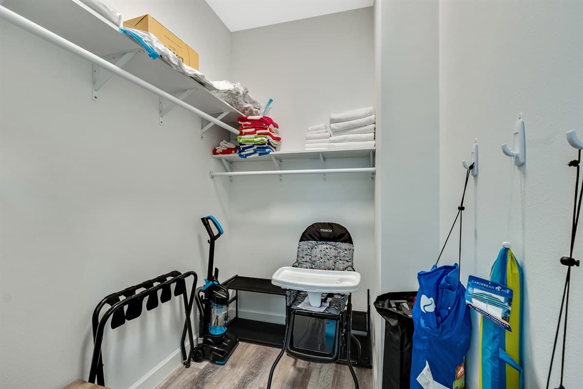 Explore our versatile storage room, designed to accommodate a wide range of needs.