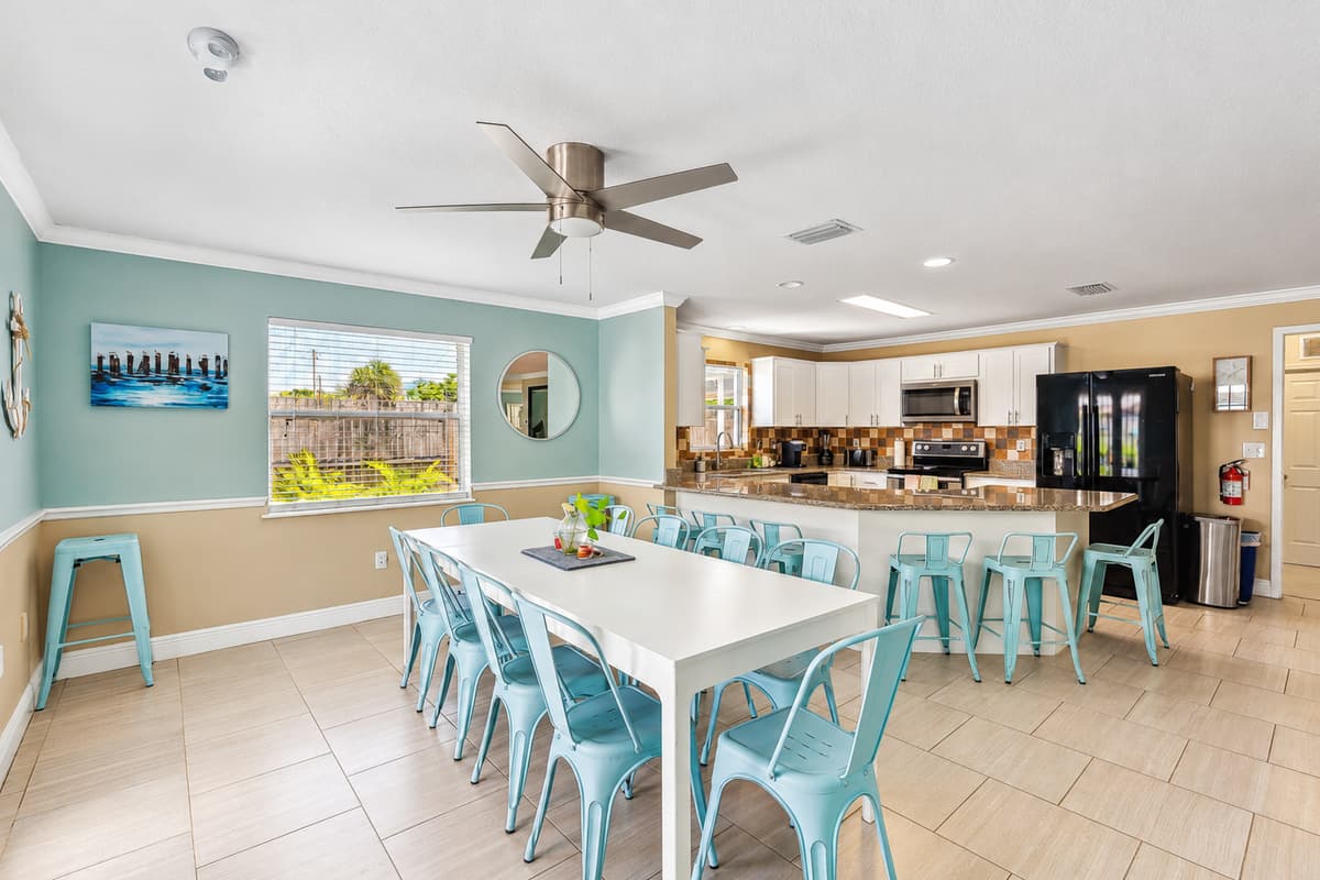 Kitchen and dining area