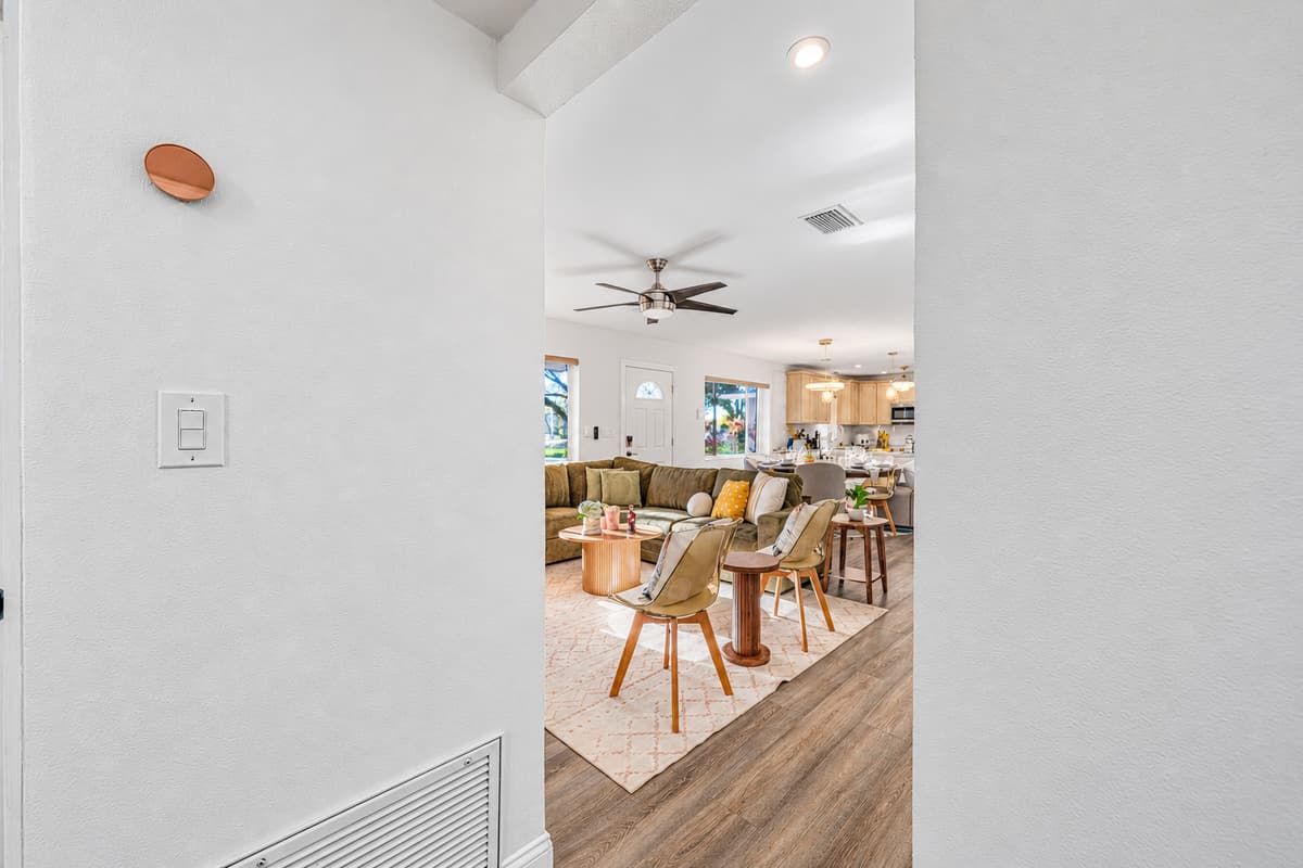 This dining area offers a refined yet cozy atmosphere, ideal for shared meals and special occasions.