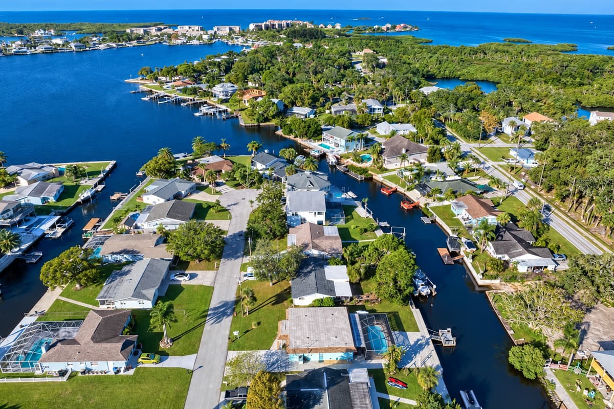 Aerial view of the beautiful neighborhood!
