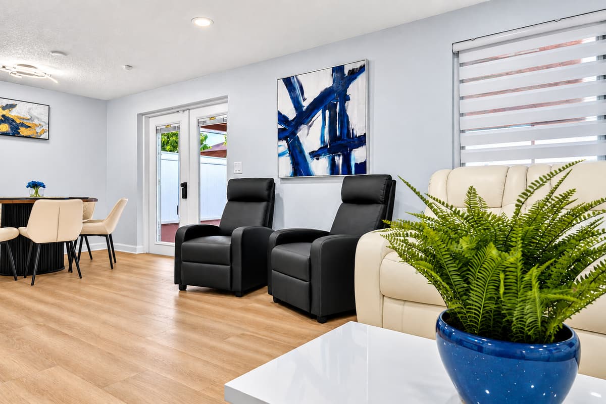 Open-concept living and dining area with comfortable seating, creating the perfect environment for conversation and quality time.