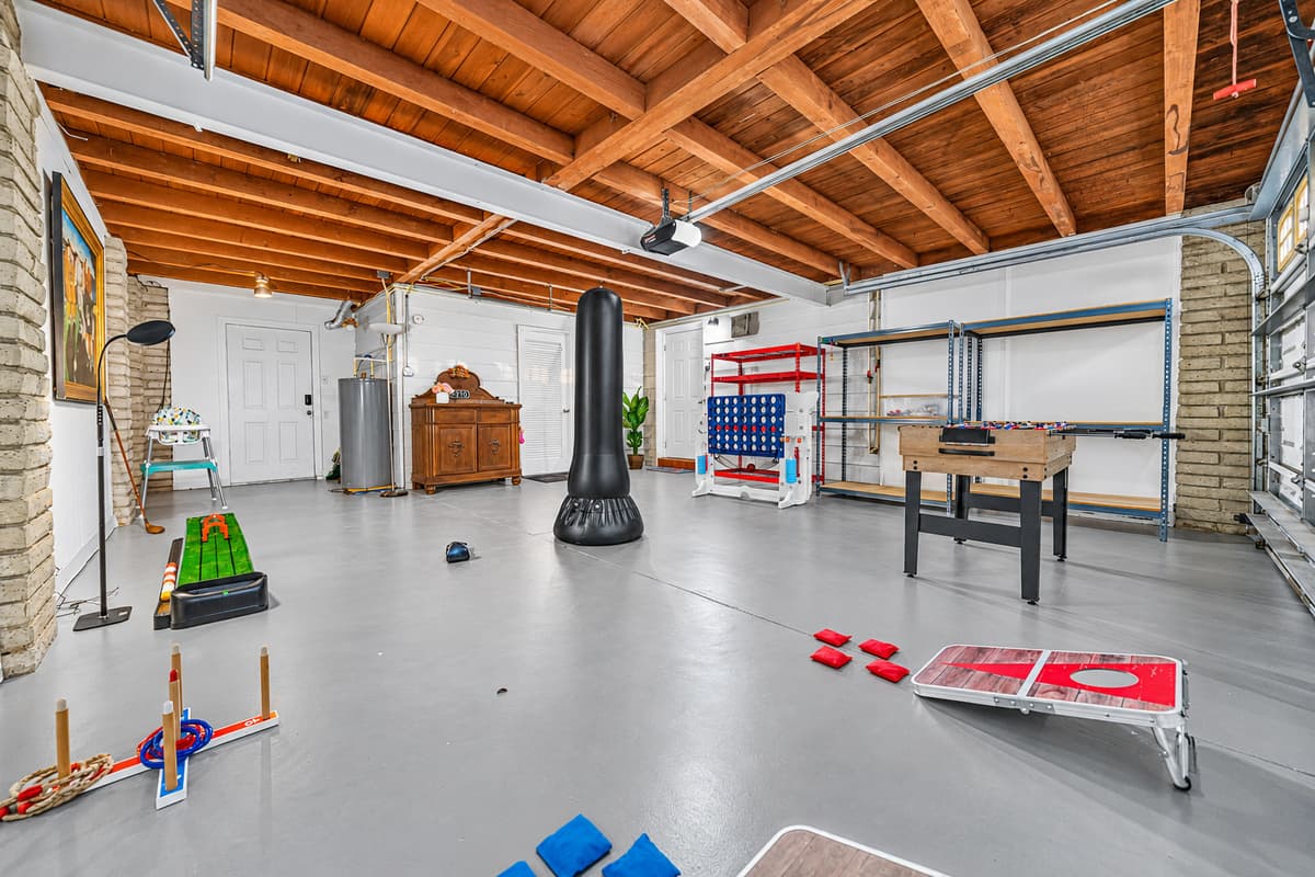 Get ready for nonstop fun in this oversized game room, perfect for kids, adults, and everyone in between.