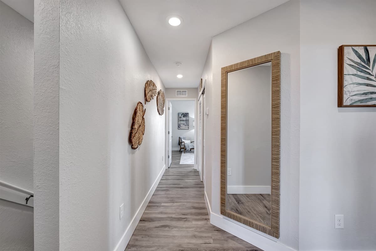Hallways and other interior features of the property.