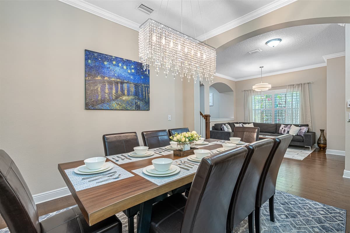 Reminisce great memories and stories while having great meals prepared by your loved ones in this elegant dining table that seats 8 people comfortably! Book now!