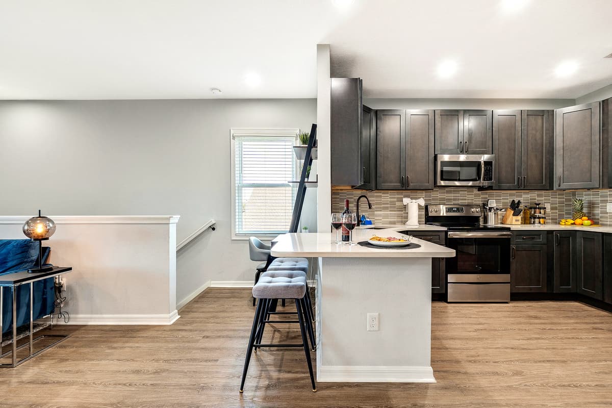 Every kitchen tool and ingredient has its place, ensuring a clutter-free and enjoyable cooking environment.