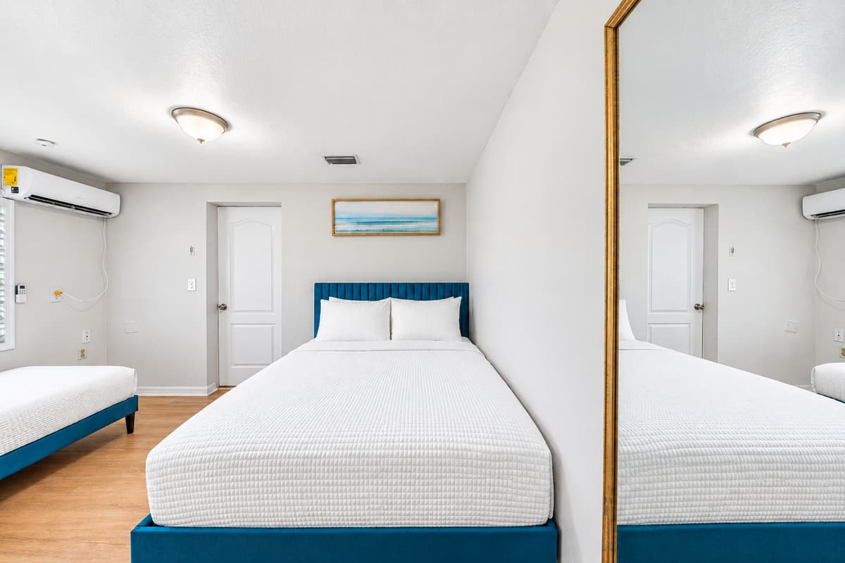 Enjoy the convenience of this unique two-room connected bedroom suite. The layout provides both privacy and easy access for families and groups.