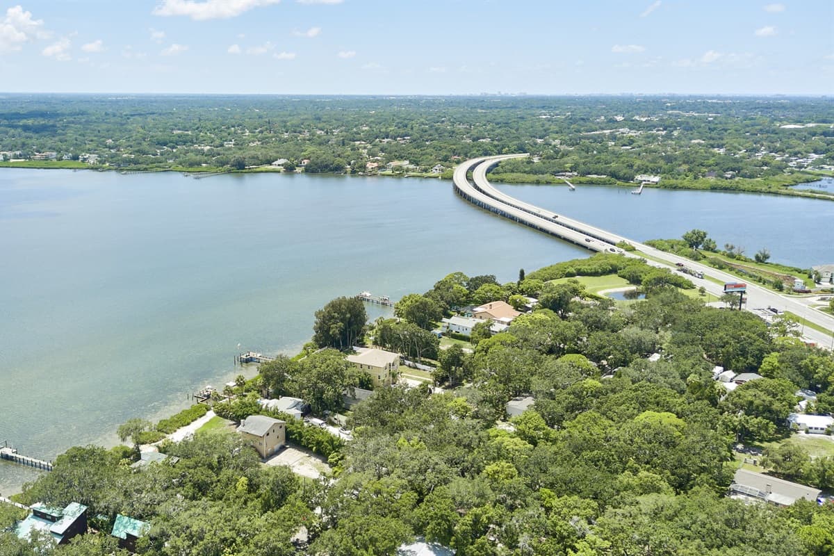 Aerial view of the neighborhood