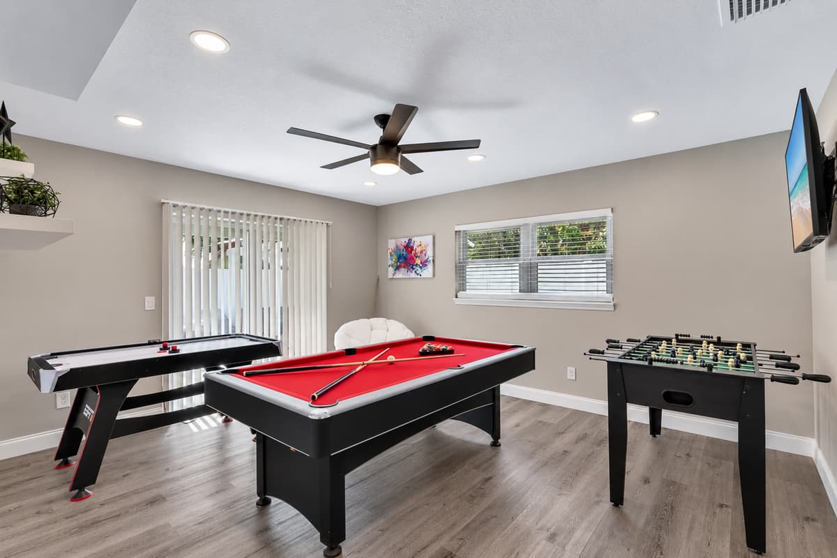 We wanted to make sure your stay at this immaculate property will be the best you've ever had! Enjoy games and swimming during your stay! Reserve your spot to an amazing staycation!