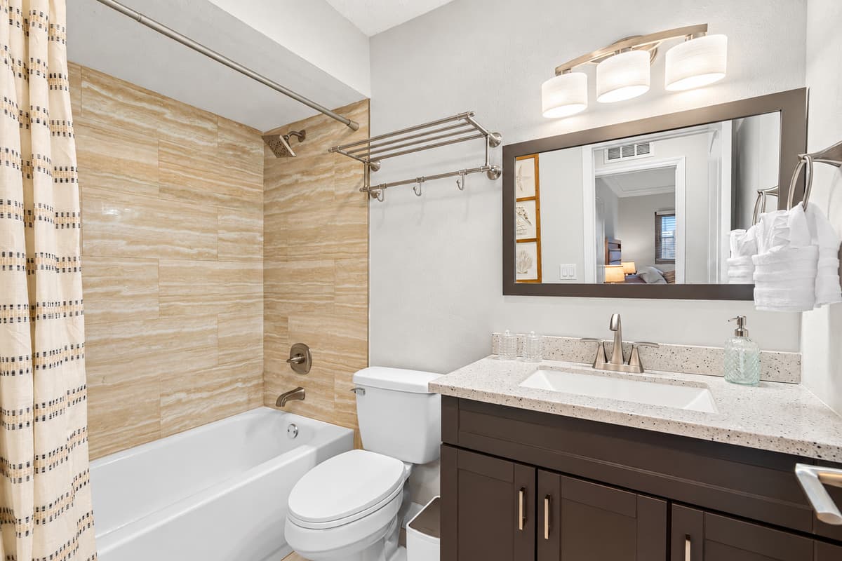 The second bathroom provides a serene and functional space for all your needs, ensuring a delightful and rejuvenating experience every time.