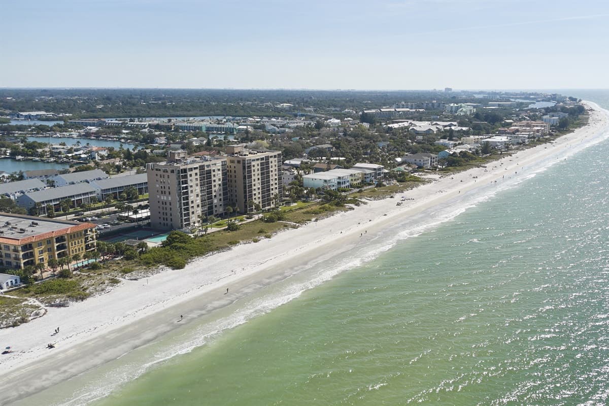 Aerial view of the neighborhood.