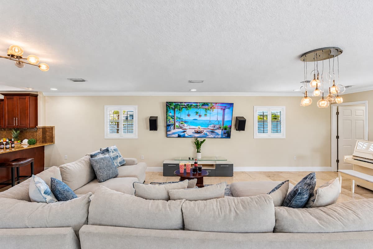 An inviting living room designed with comfort and togetherness in mind.