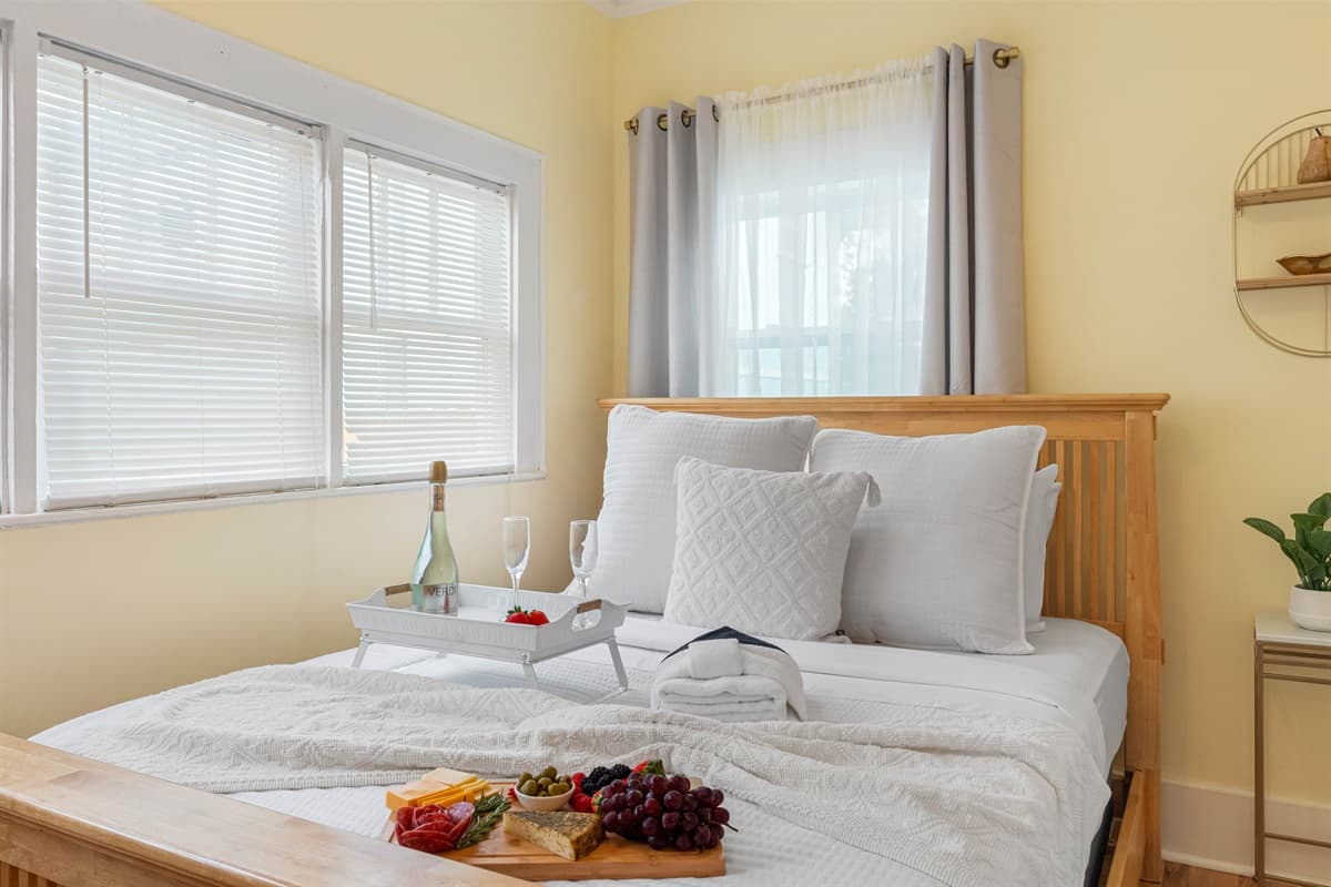 This bedroom is your peaceful haven, offering comfort, convenience, and a restful ambiance to ensure your stay is truly relaxing.