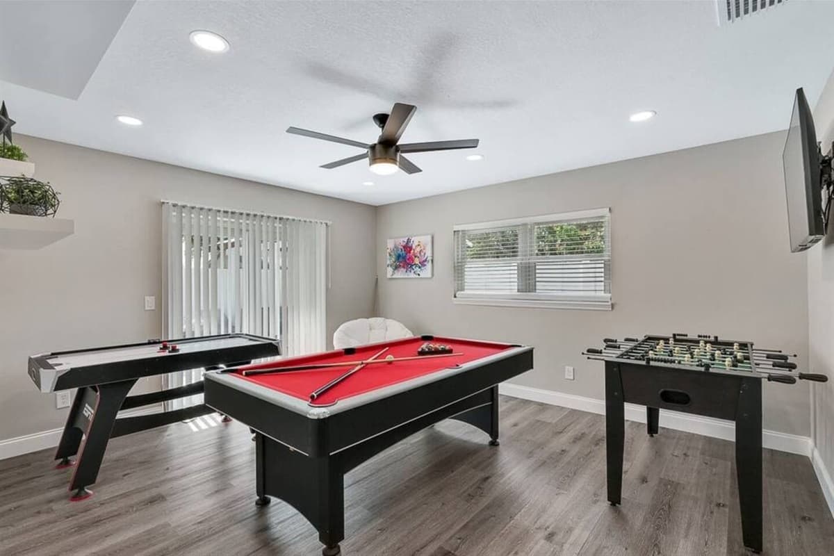 We wanted to make sure your stay at this immaculate property will be the best you've ever had! Enjoy games and swimming during your stay! Reserve your spot to an amazing staycation!