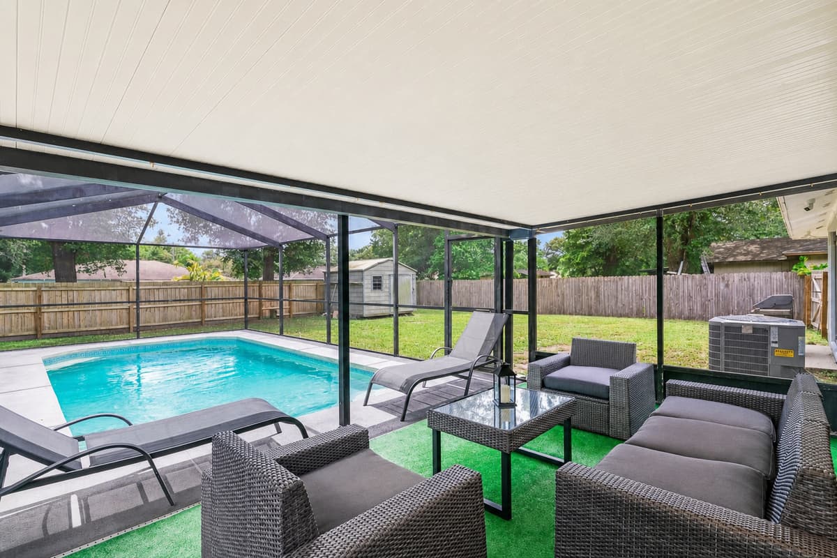 Our spacious lounge area by the heated pool where you could relax, bond and reminisce great memories! Bring your entire family and friends to unwind! If your are interested in this property, send us an inquiry now!