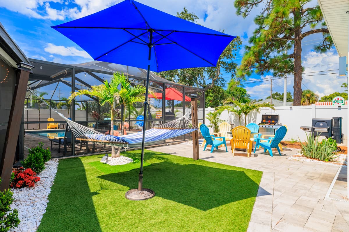 Backyard at Flamingo Palms.