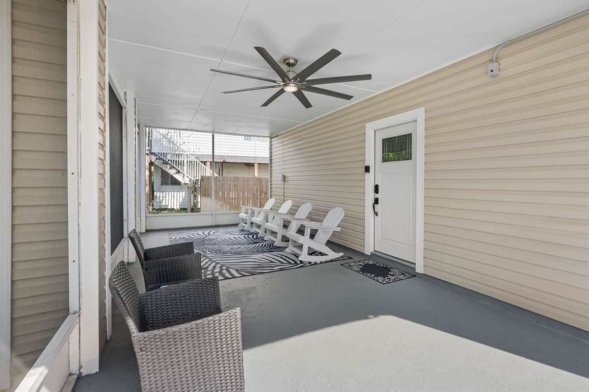 Plenty of seating makes this a great gathering space for family chats and game nights.