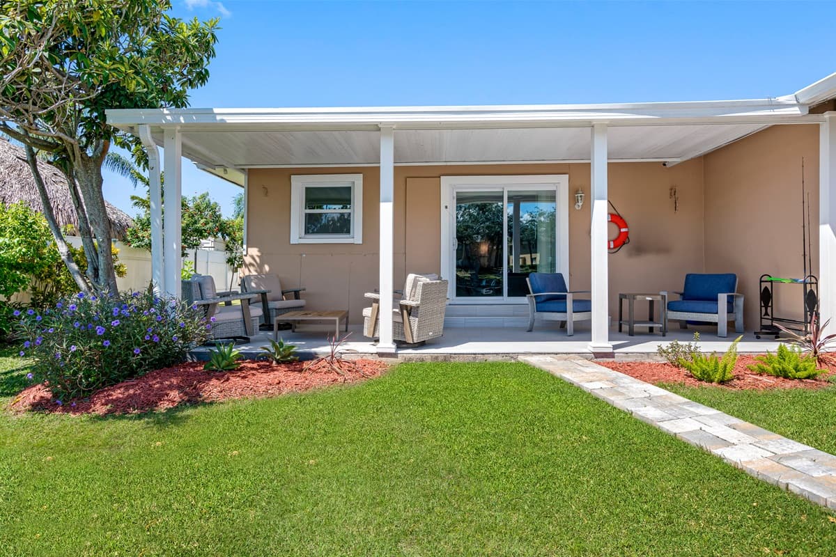 Our beautiful backyard area you'd love to hang out on during your stay. Have the best time during your stay with us! Bring your family and friends. Book now!