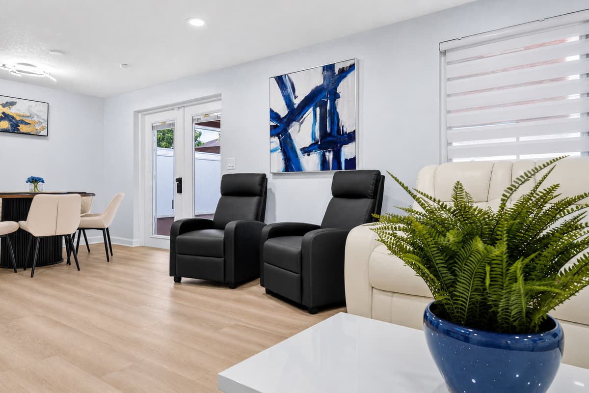Open-concept living and dining area with comfortable seating, creating the perfect environment for conversation and quality time.