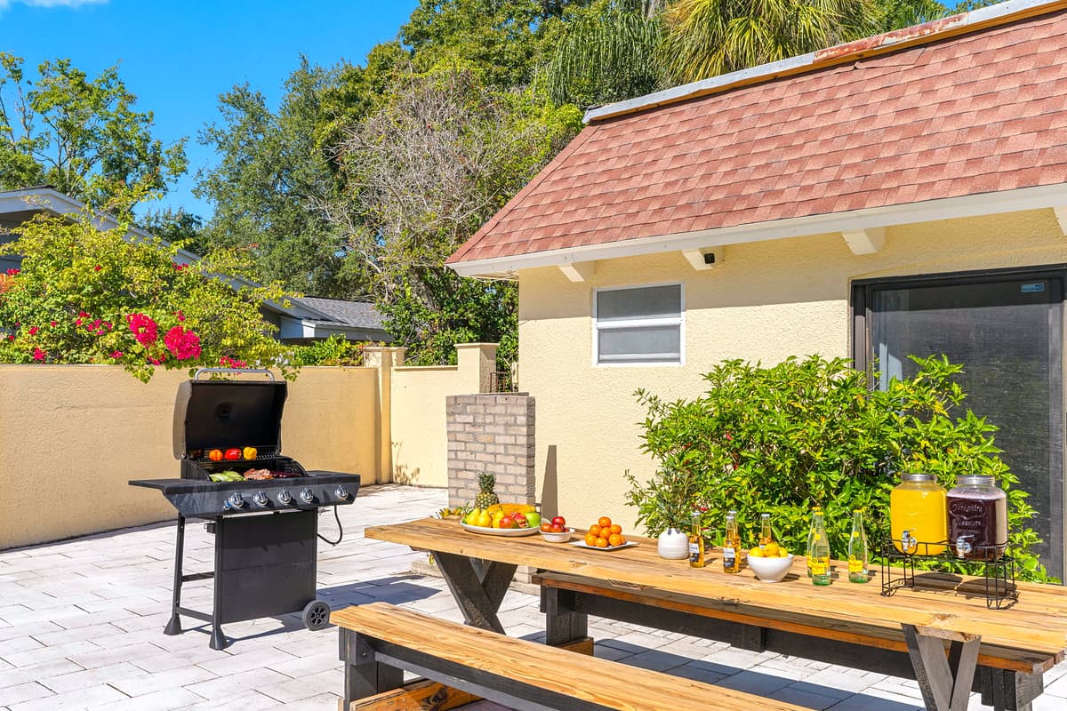 Fire up the BBQ and relax with friends poolside. This spacious backyard is built for good food, great company, and sunny afternoons.