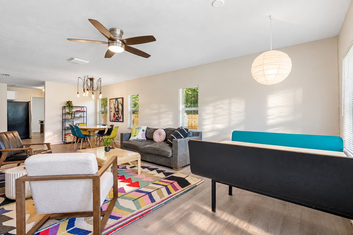 We have a wonderful living area where you can spend time with your loved ones!