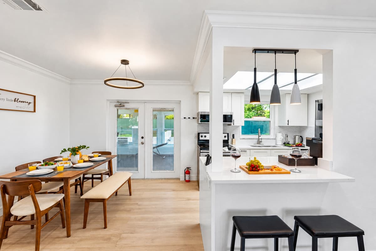 This kitchen strikes the perfect balance of design and function with modern finishes and easy flow.