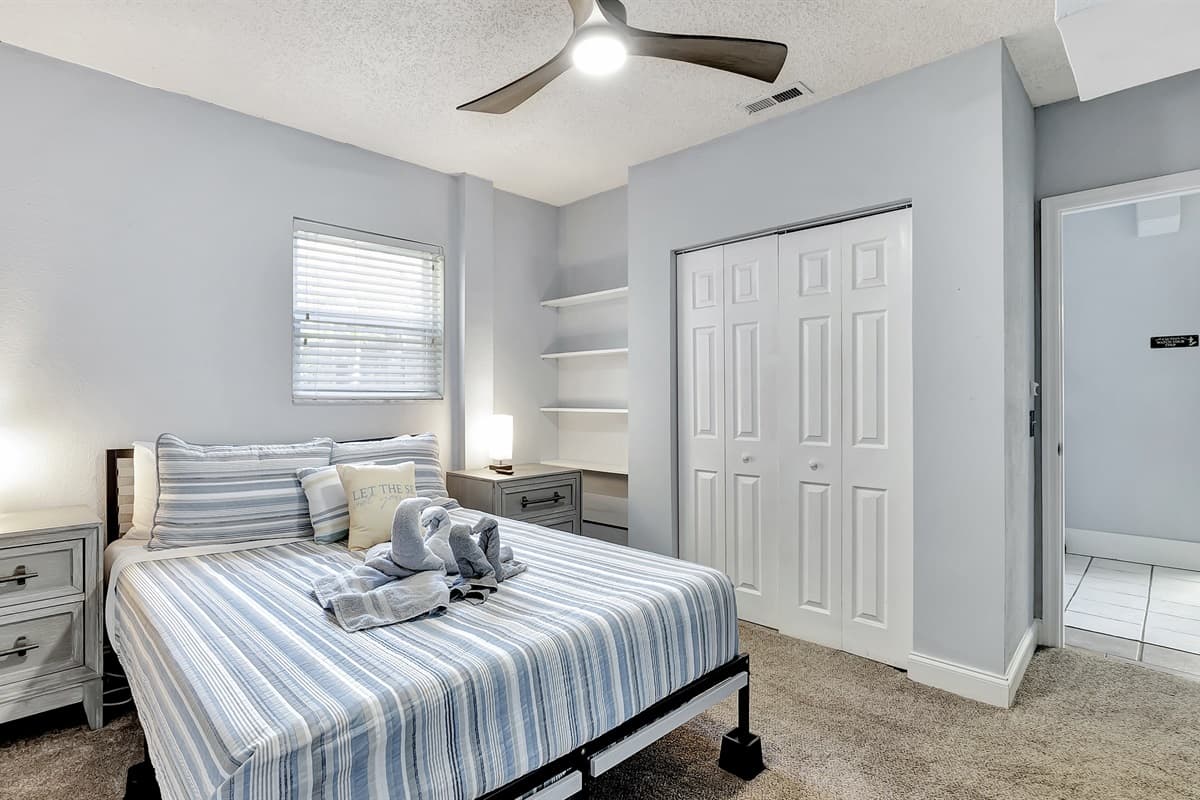 Let the soft linens and plush pillows cradle you in comfort, ensuring that every moment in this inviting retreat is steeped in relaxation.