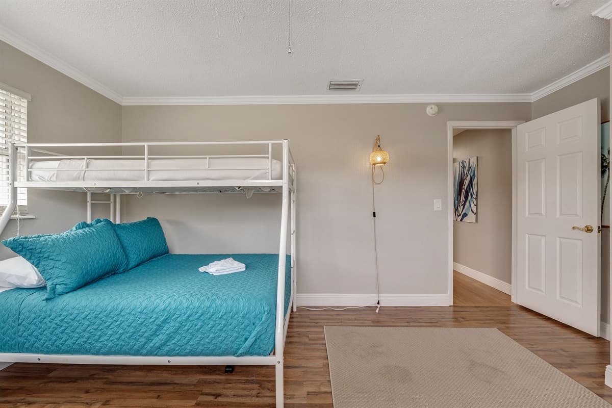 Our bunk room is not just a place to sleep but a delightful space that adds an extra layer of comfort and versatility to your stay.